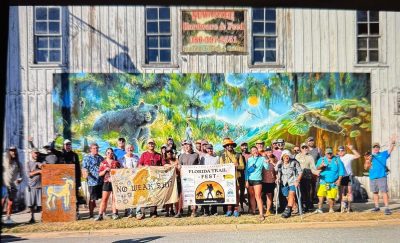 Florida Trail Fest Mural Reveal, white springs Florida, Suwannee bicycle association